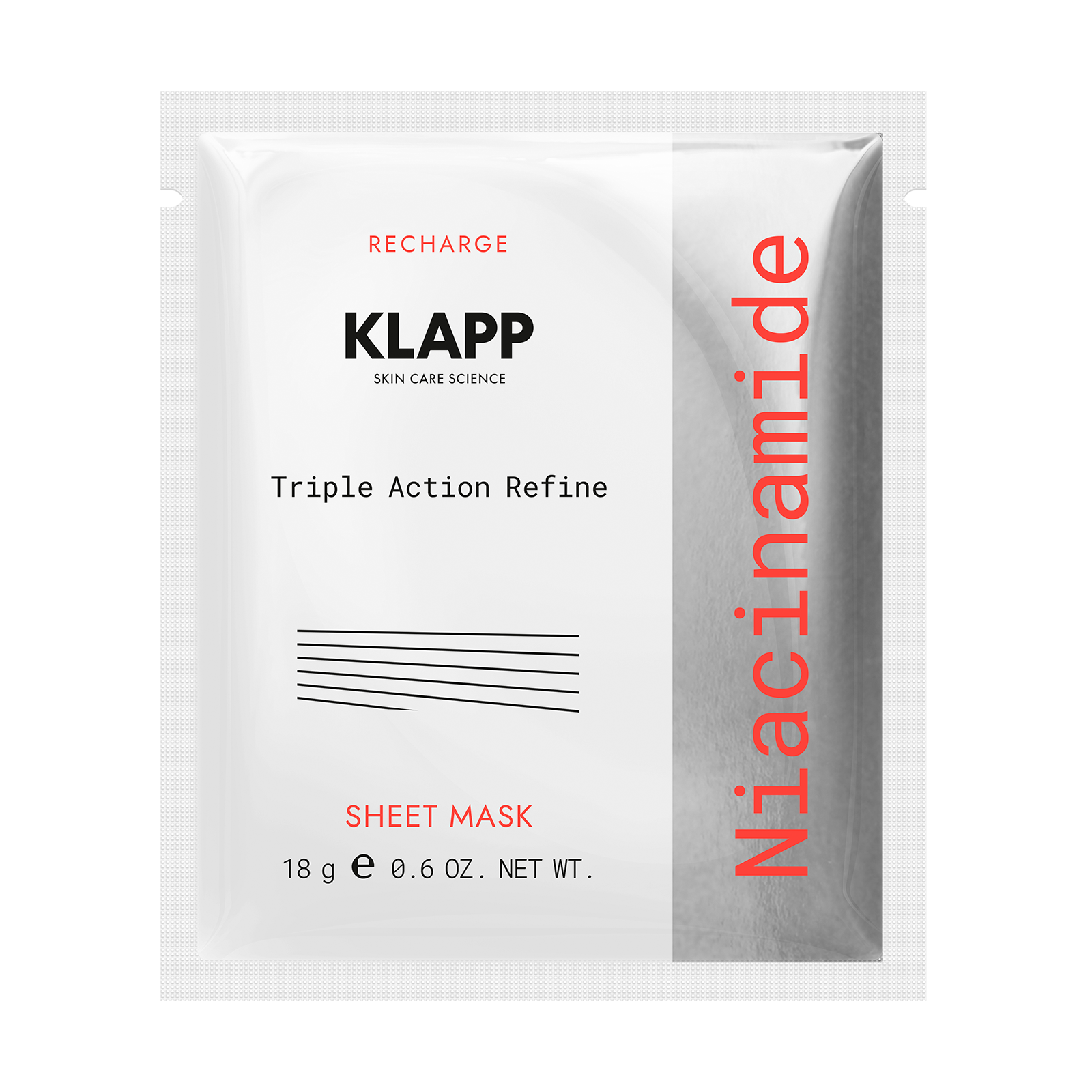 Niacinamide Triple Action Refine Sheet Mask 18g von KLAPP