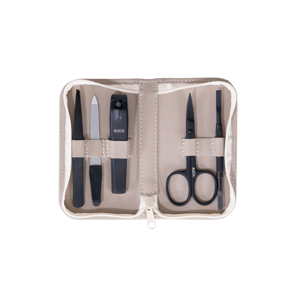 Peclavus Maniküre und Pediküre Etui, beige, 5-teilig