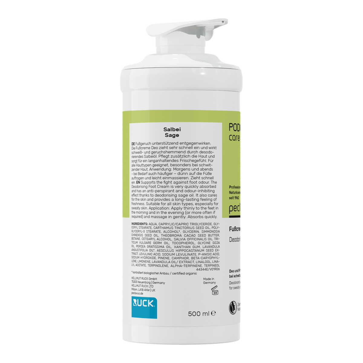 Peclavus PODOcare Fußcreme Deo, schwitzende Haut 500 ml