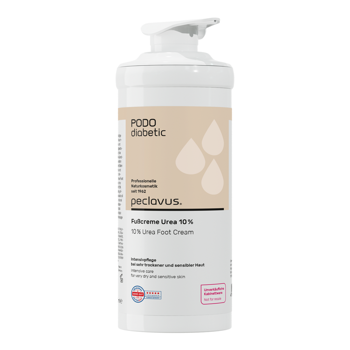Peclavus PODOdiabetic Fußcreme Urea 10 %, sehr trockene Haut 500 ml