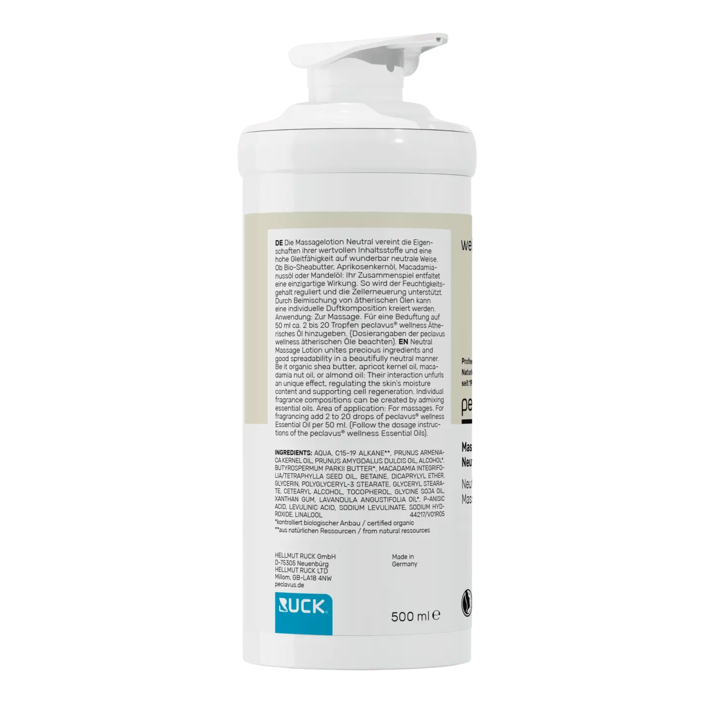 Peclavus wellness Massagelotion Neutral | Basis 500ml