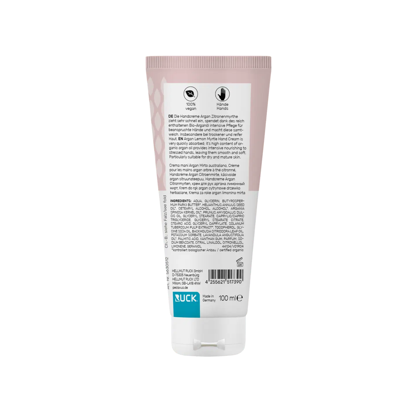 Peclavus hand Handcreme Argan Zitronenmyrte | Intensiv pflegen 100ml