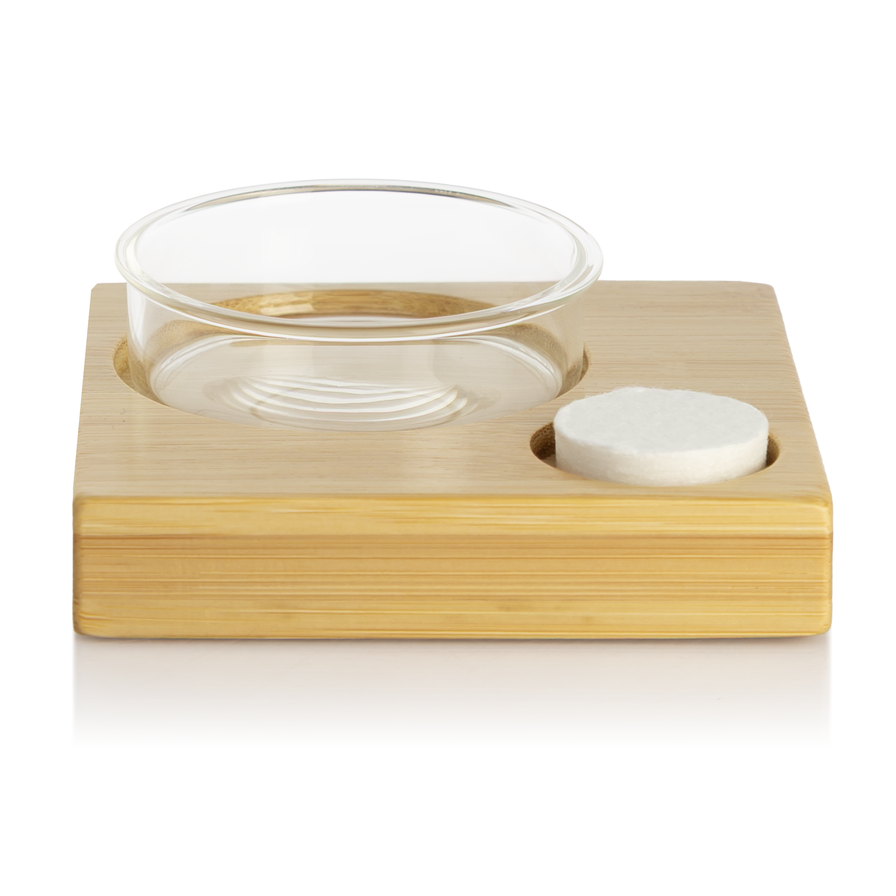 BAEHR Bambus-Glas-Set mit komprimiertem Frischetuch