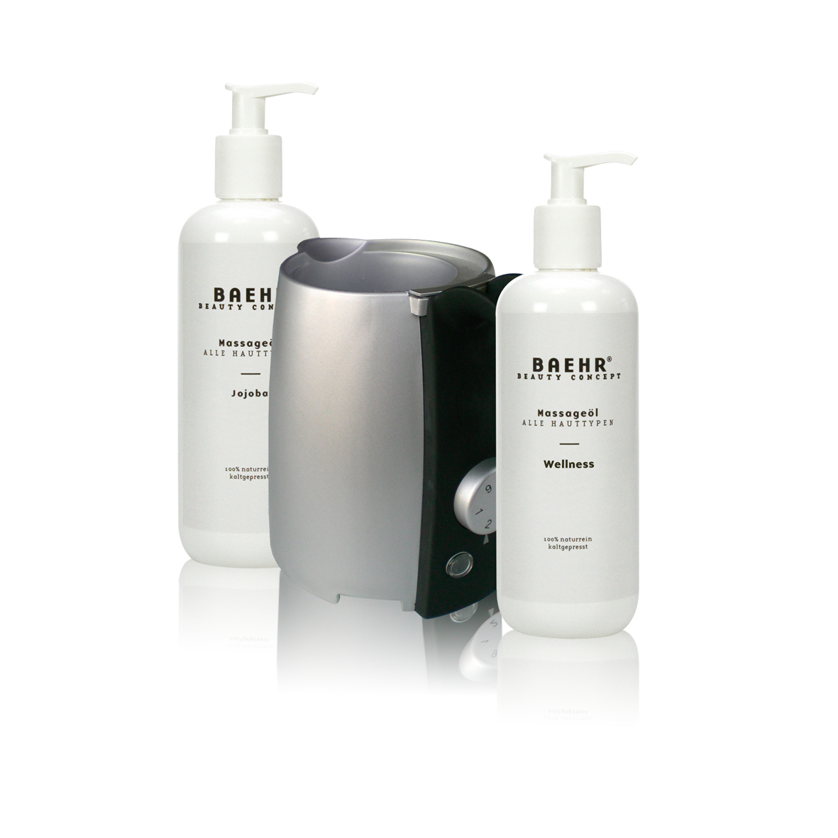 BAEHR Massageöl-Set inklusive Erwärmungsgerät