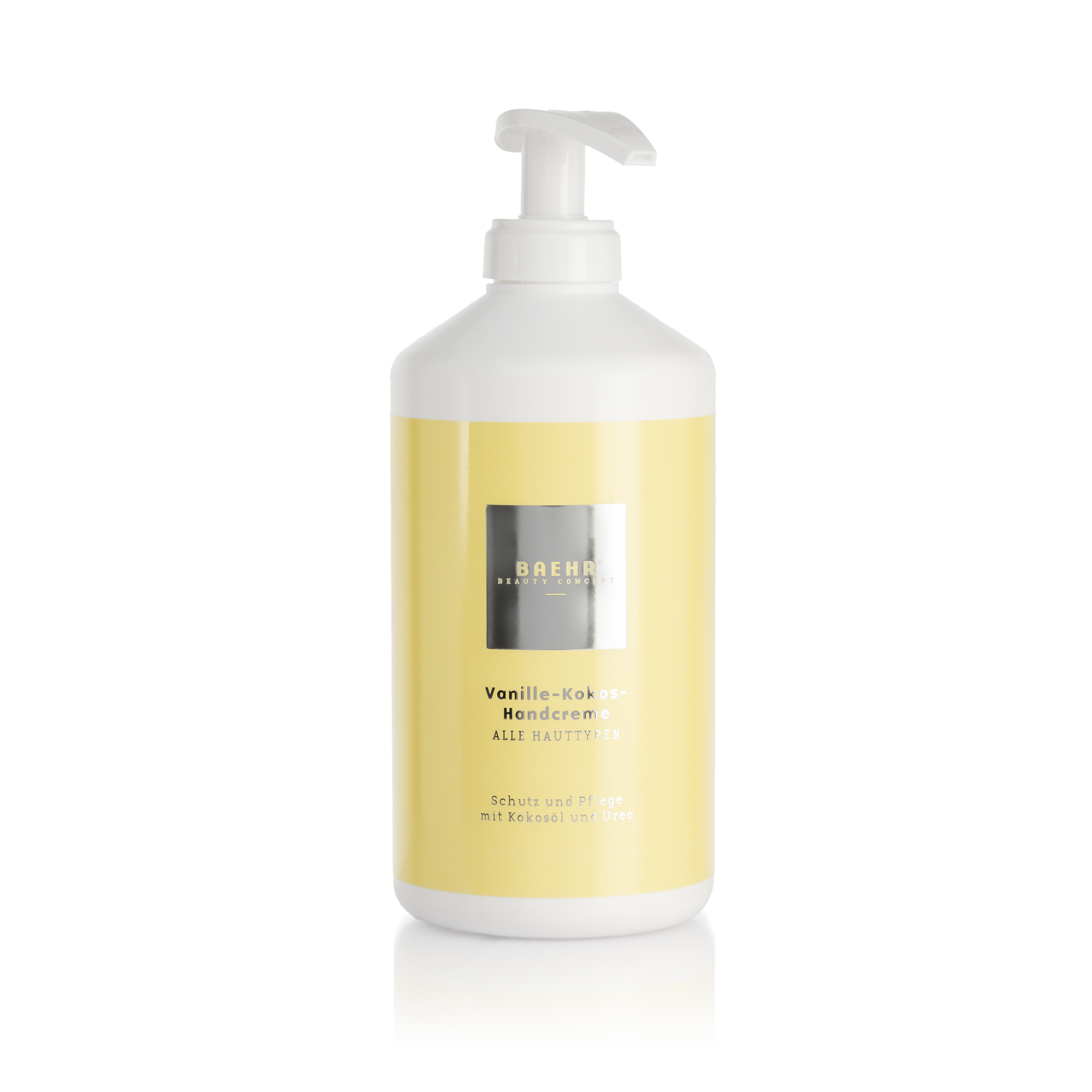 BAEHR BEAUTY CONCEPT Vanille-Kokos-Handcreme mit Urea Praxisdose 500 ml