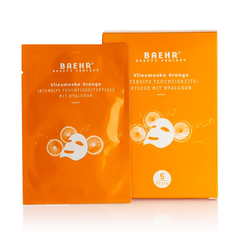 BAEHR BEAUTY CONCEPT Vliesmaske Orange 1 Pack (5 Stk.)