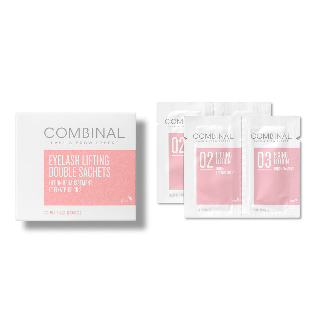 COMBINALWimpernlifting Lifting und Fixing Lotion Sachets, 10 Stück 2x 1ml