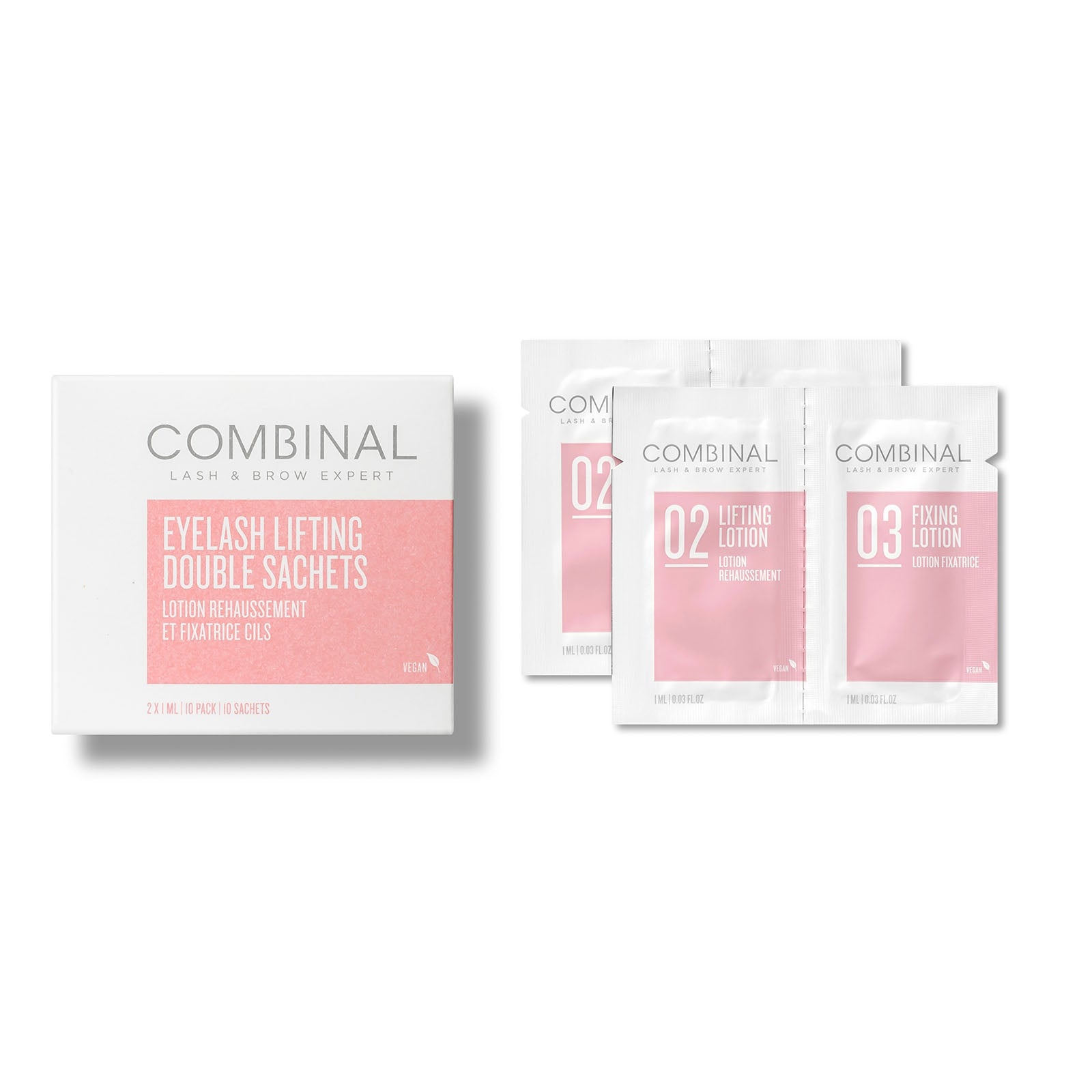 COMBINALWimpernlifting Lifting und Fixing Lotion Sachets, 10 Stück 2x 1ml