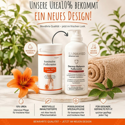 CareMed Basische Fußcreme Urea 10% extra 450ml