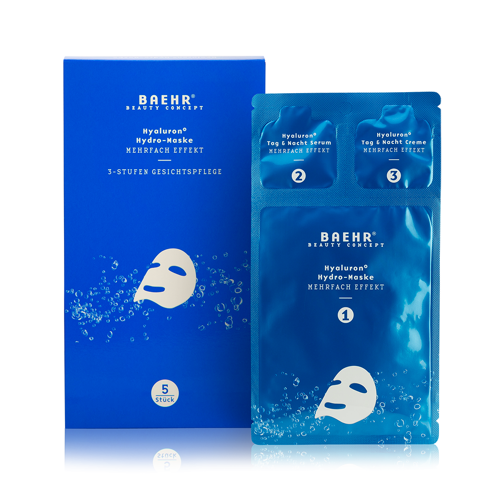 BAEHR BEAUTY CONCEPT Hyaluron+ Vliesmaske Sachet Packung a 5 Stk