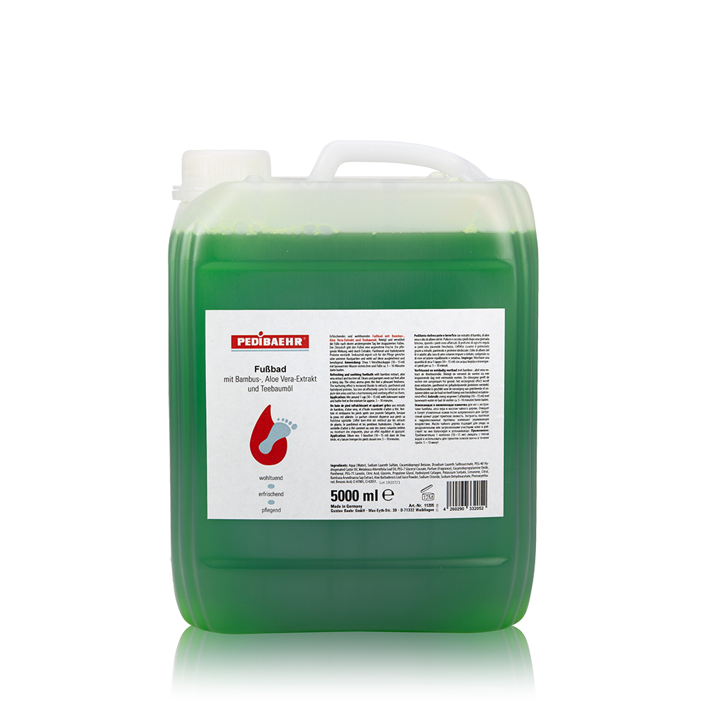 Pedibaehr Fußbad mit Bambus-, Aloe Vera-Extrakt und Teebaumöl 5000ml