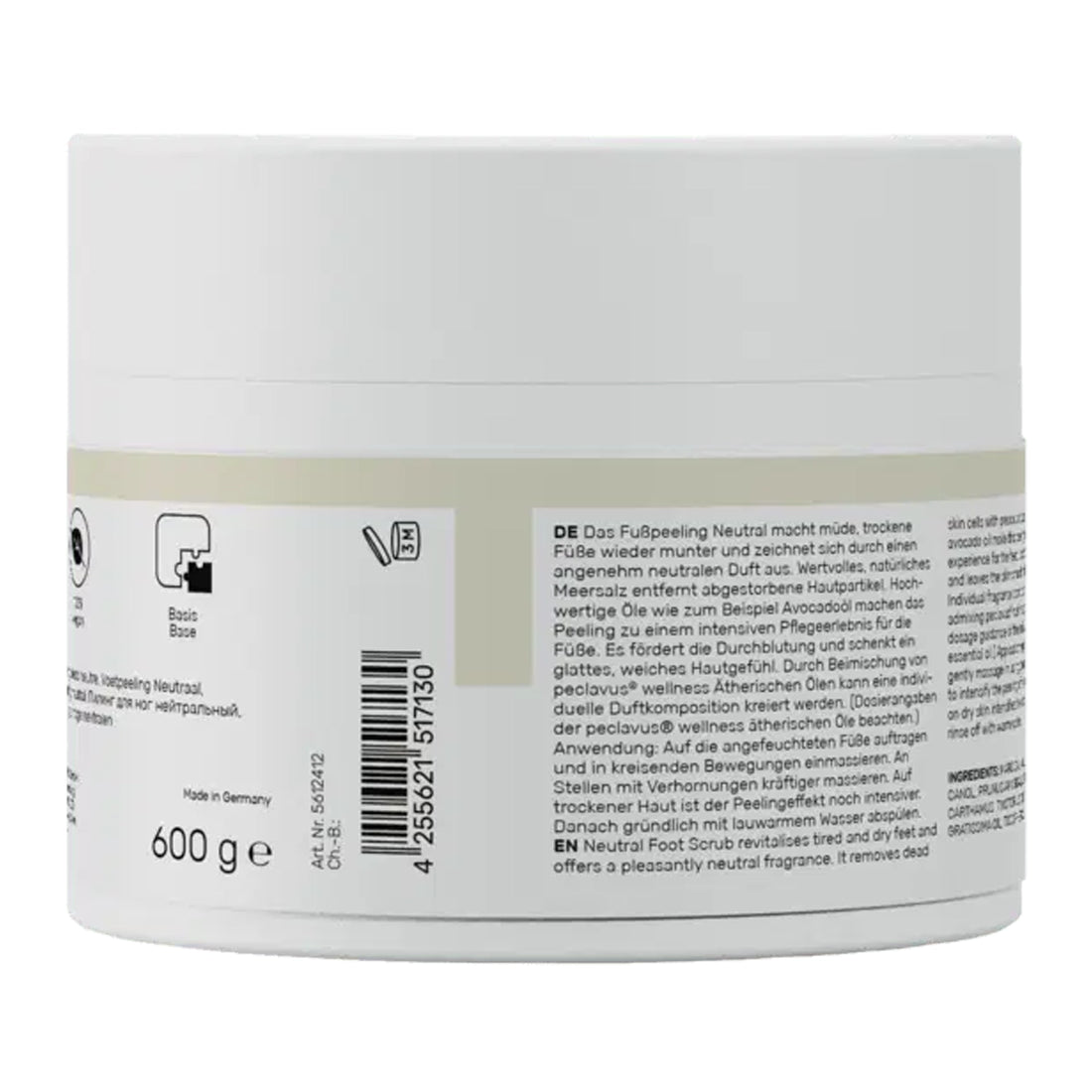 Peclavus wellness Fusspeeling Neutral 600 g