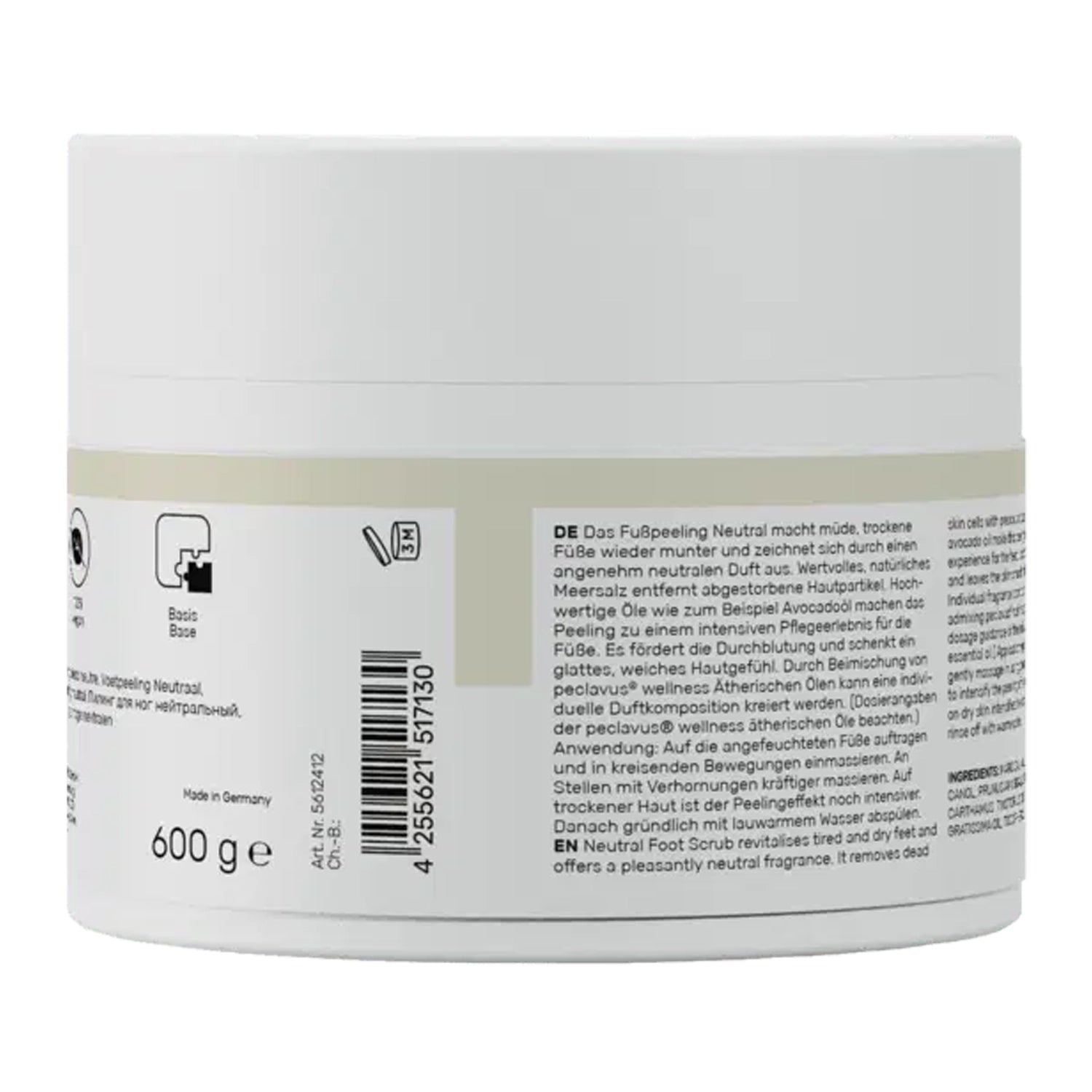 Peclavus wellness Fusspeeling Neutral 600 g