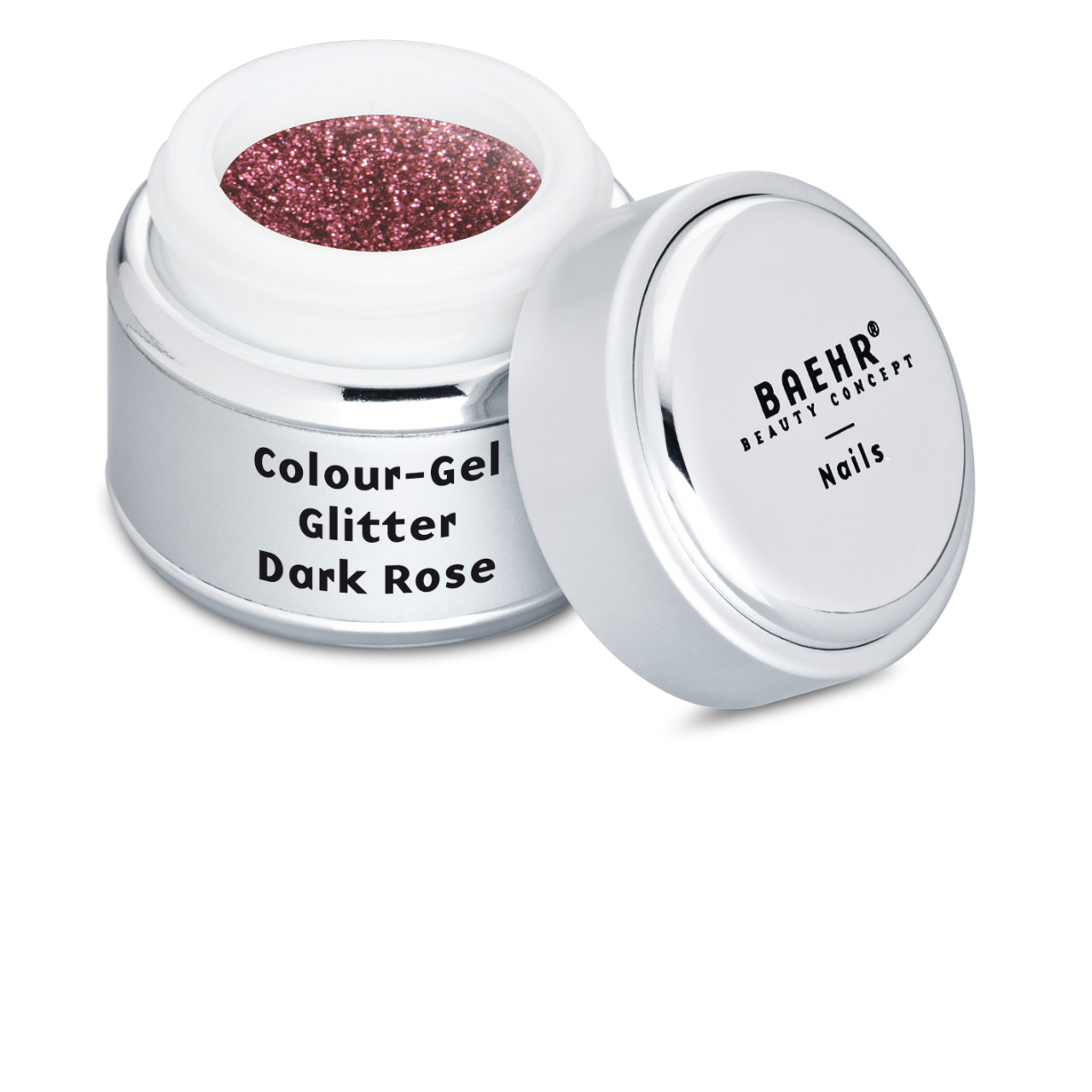 Beahr Beauty Concept Farbgel glitter dark rose 5 ml
