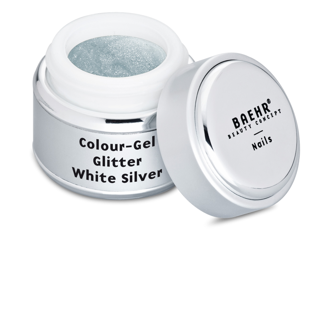 Beahr Beauty Concept Farbgel glitter white silver 5 ml