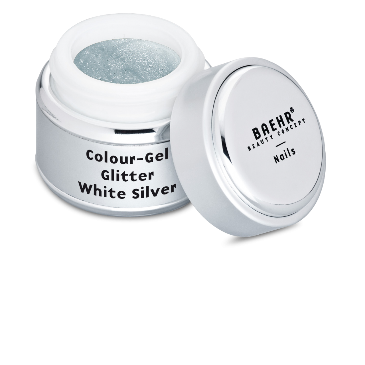 Beahr Beauty Concept Farbgel glitter white silver 5 ml