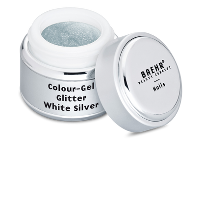 Beahr Beauty Concept Farbgel glitter white silver 5 ml