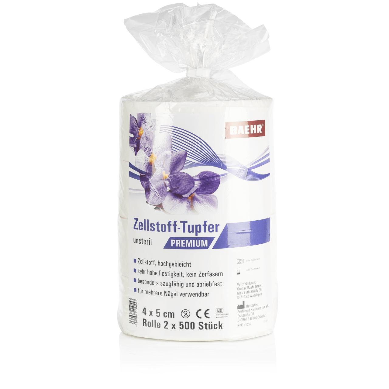 Beahr Beauty Concept Zellstoff-Tupfer Premium 1 Beutel (2 x 500 stk.)