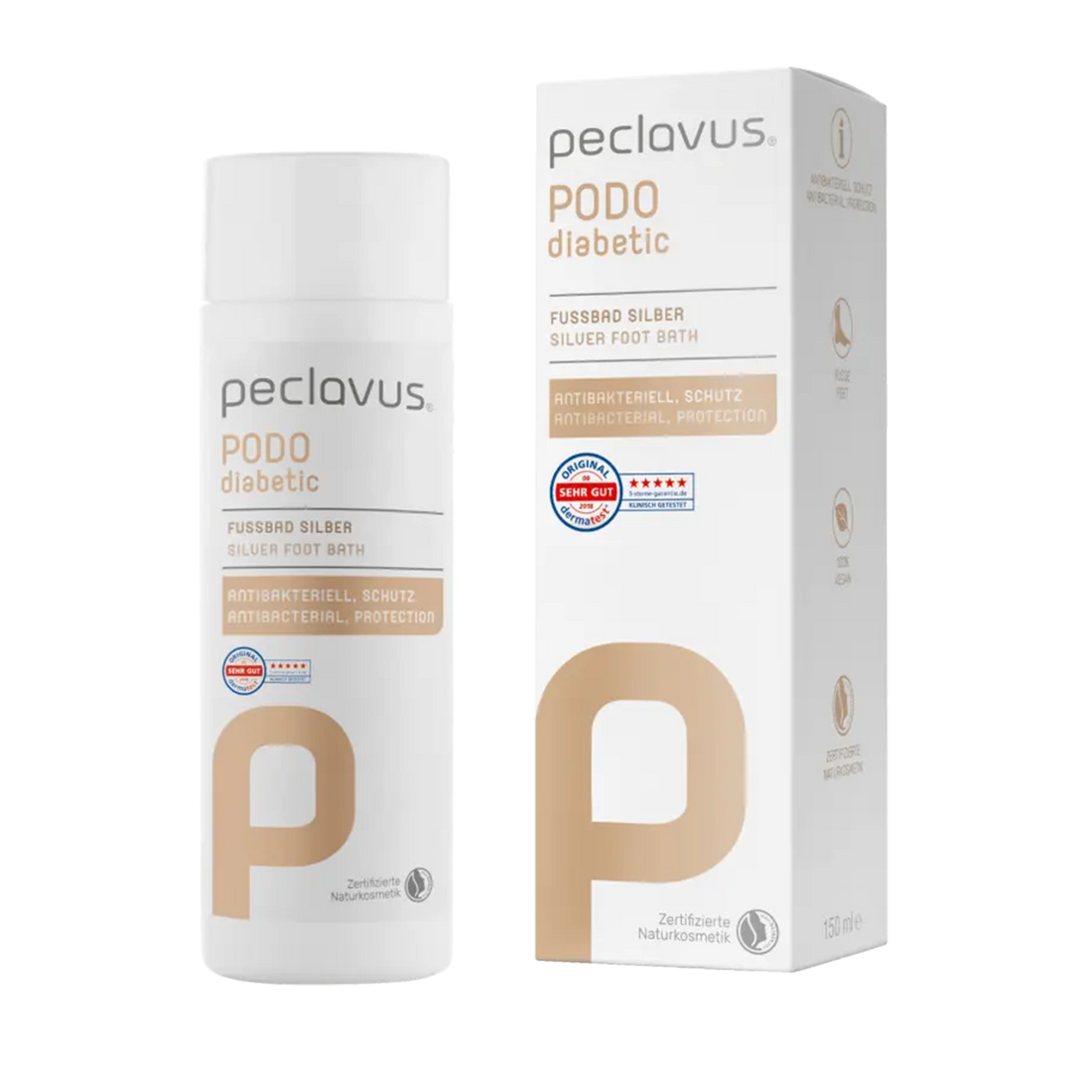Peclavus PODOdiabetic Fußbad Silber 150ml