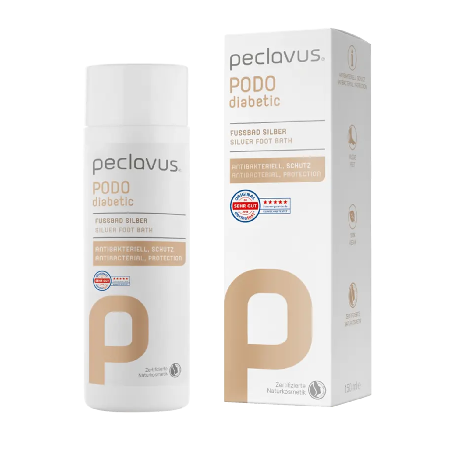 Peclavus PODOdiabetic Fußbad Silber 150ml