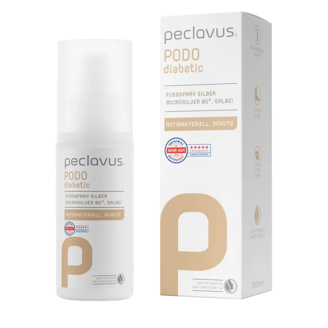 Peclavus PODOdiabetic Fußspray Silber 150ml