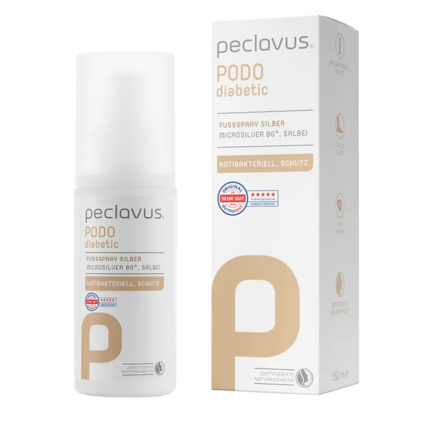Peclavus PODOdiabetic Fußspray Silber 150ml