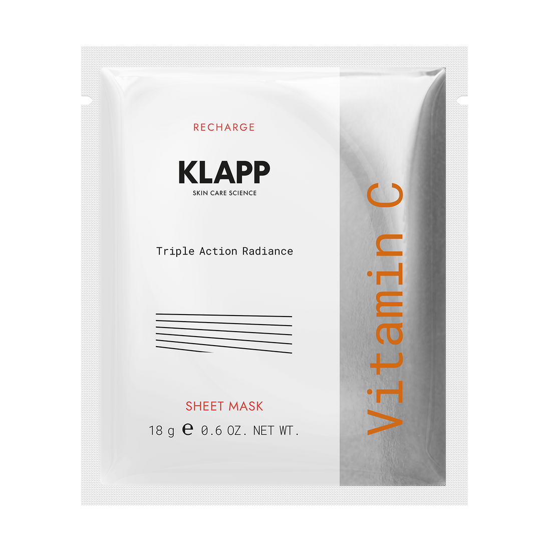 Vitamin C Triple Action Radiance Sheet Mask 18g von KLAPP