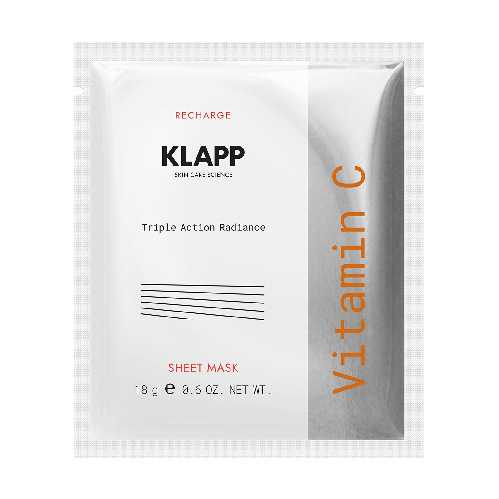 Vitamin C Triple Action Radiance Sheet Mask 18g von KLAPP
