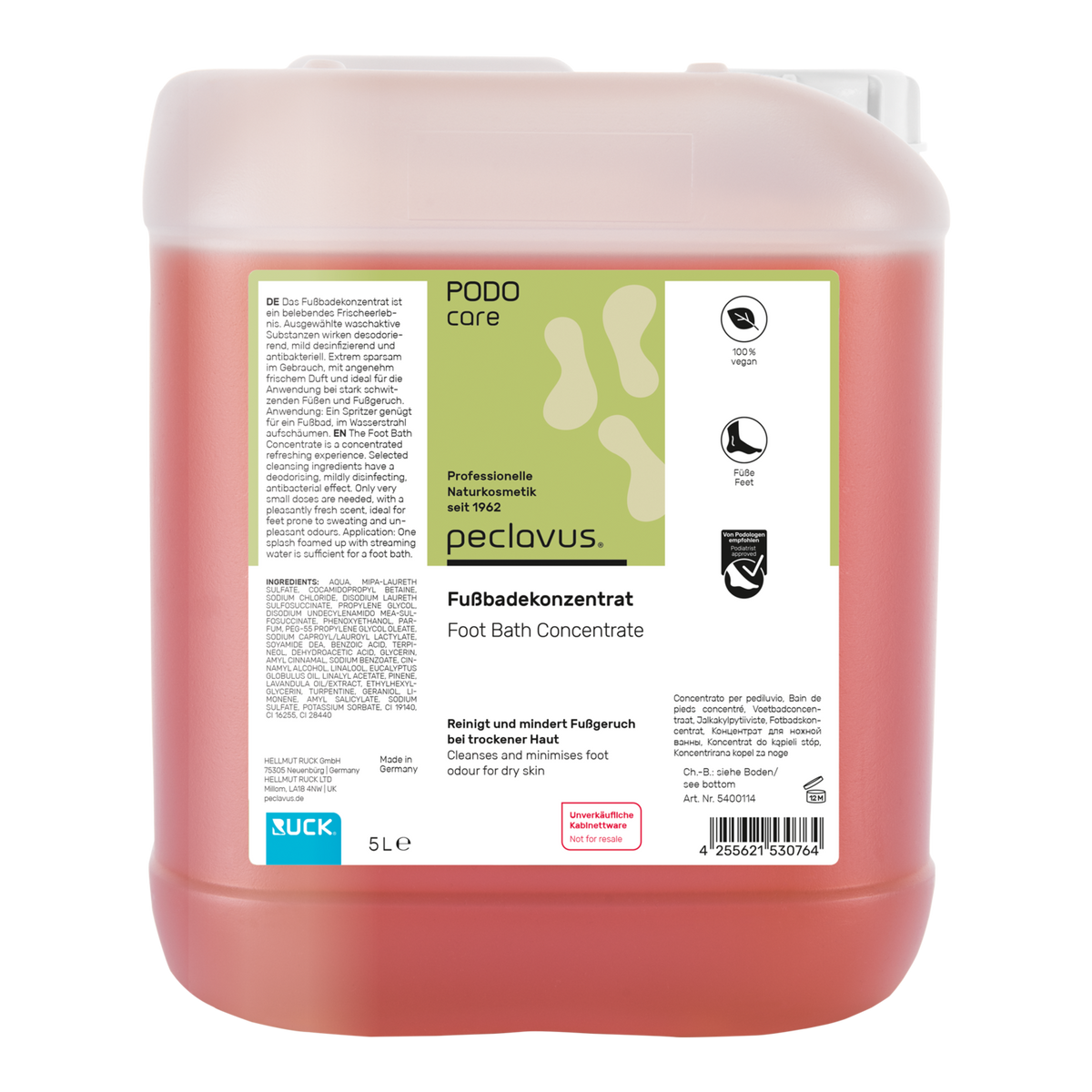 Peclavus PODOcare Fußbadekonzentrat, trockene Haut 5 Liter