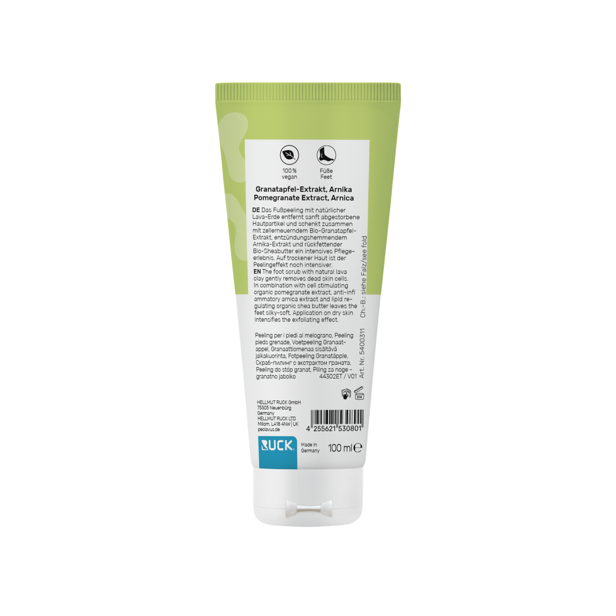 Peclavus PODOcare Fußpeeling Granatapfel, regenerationsbedürftige Haut 100 ml