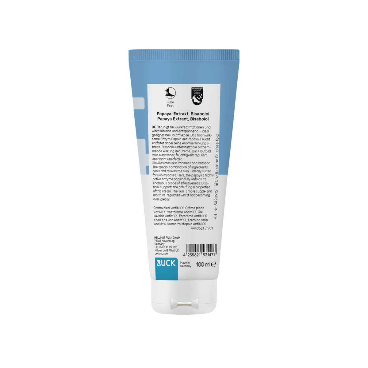 Peclavus PODOmed Fußcreme AntiMYX, pilzempfindliche Haut 100 ml