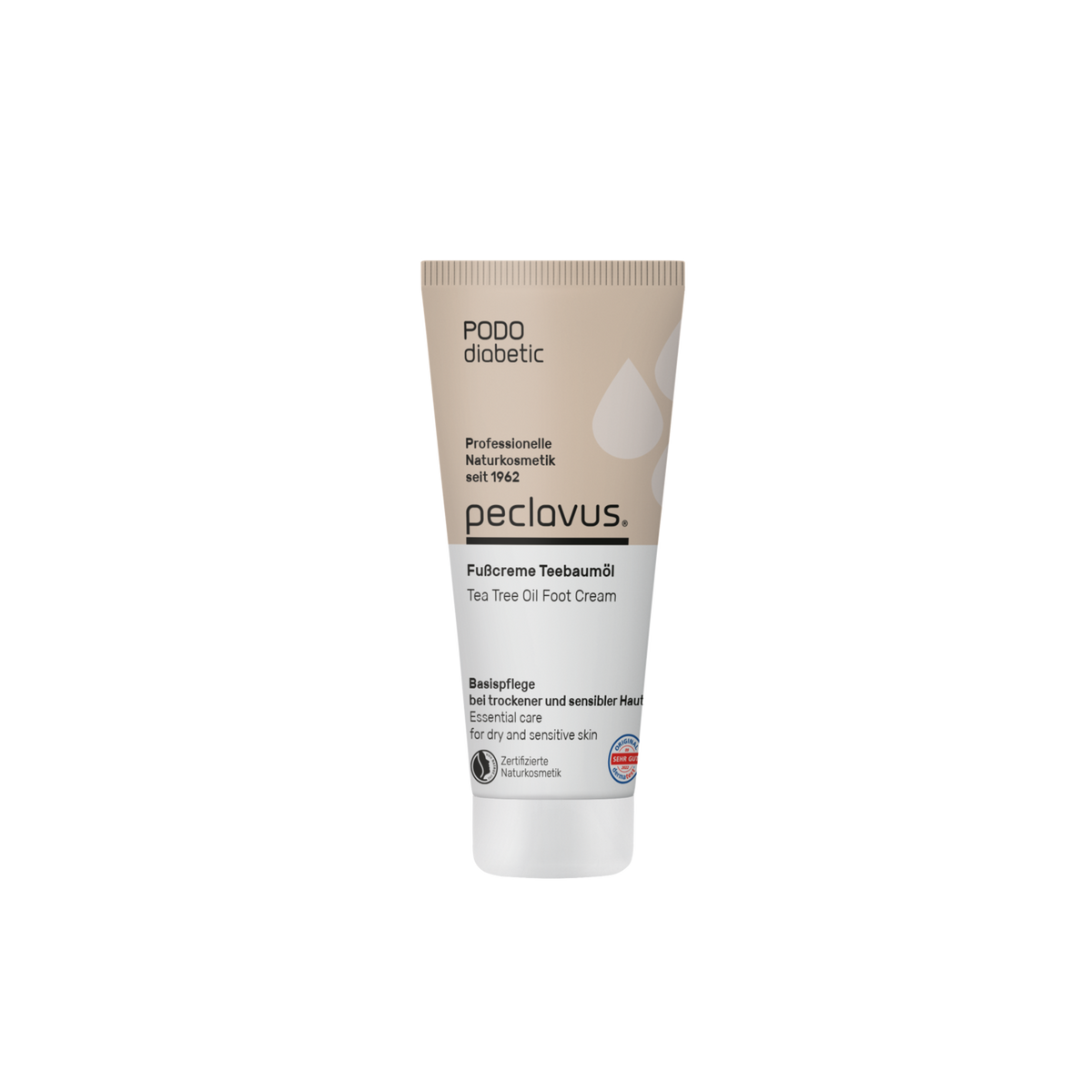 Peclavus PODOdiabetic Fußcreme Teebaumöl, sehr trockene und sensible Haut 30 ml