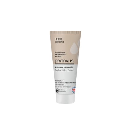 Peclavus PODOdiabetic Fußcreme Teebaumöl, sehr trockene und sensible Haut 30 ml
