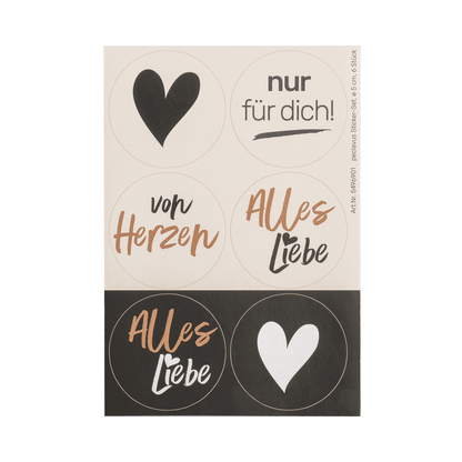 Peclavus Sticker-Set, ø 5 cm 6 Stück