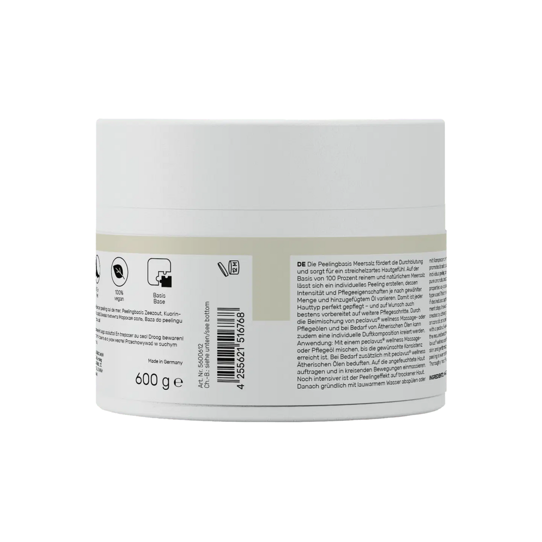 Peclavus wellness Peelingbasis Meersalz | Basis 600g