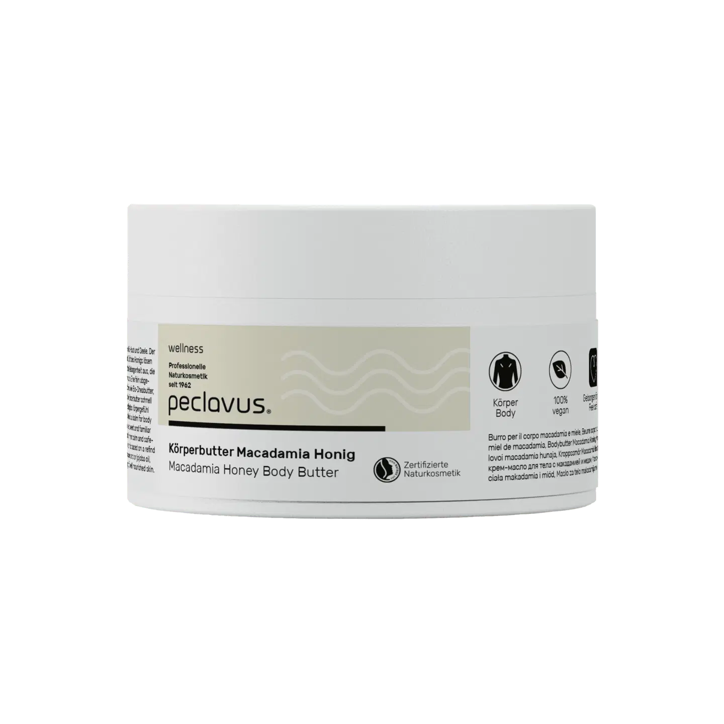 Peclavus wellness Körperbutter Macadamia Honig 250ml