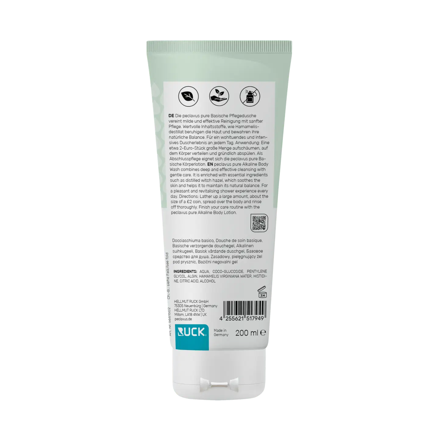 Peclavus pure Basische Pflegedusche 200 ml