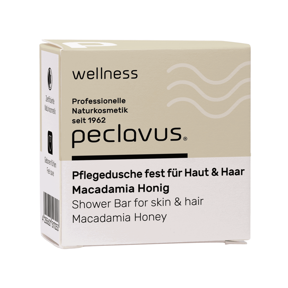 Peclavus wellness Pflegedusche fest 2-in-1 für Haut &amp; Haar, Macadamia Honig 30 g