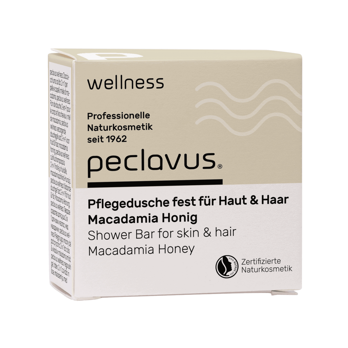 Peclavus wellness Pflegedusche fest 2-in-1 für Haut &amp; Haar, Macadamia Honig 80 g