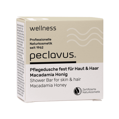 Peclavus wellness Pflegedusche fest 2-in-1 für Haut &amp; Haar, Macadamia Honig 80 g