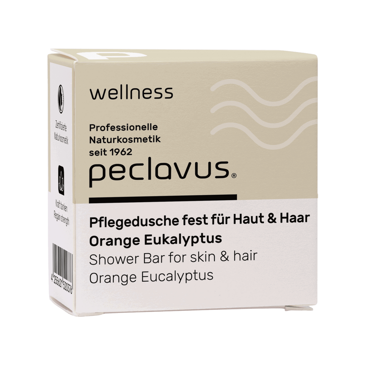 Peclavus wellness Pflegedusche fest 2-in-1 für Haut &amp; Haar, Orange Eukalyptus 30 g
