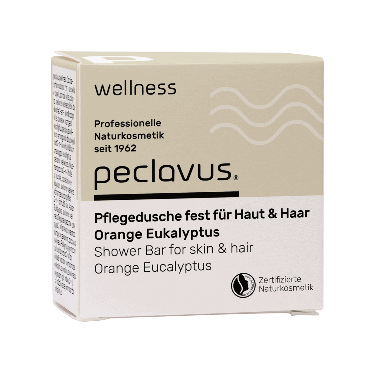 Peclavus wellness Pflegedusche fest 2-in-1 für Haut &amp; Haar, Orange Eukalyptus 80 g