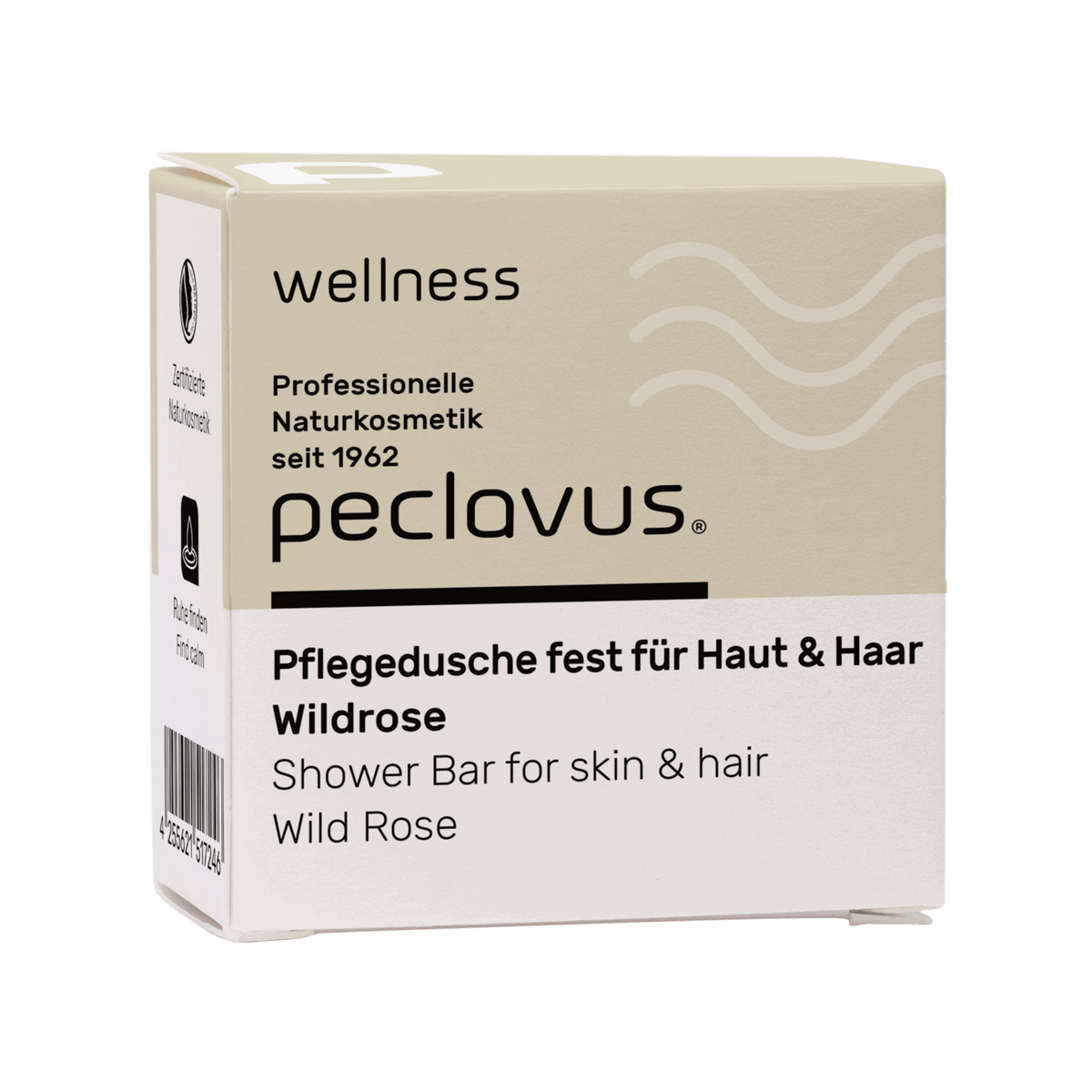 Peclavus wellness Pflegedusche fest 2-in-1 für Haut &amp; Haar, Wildrose 30 g