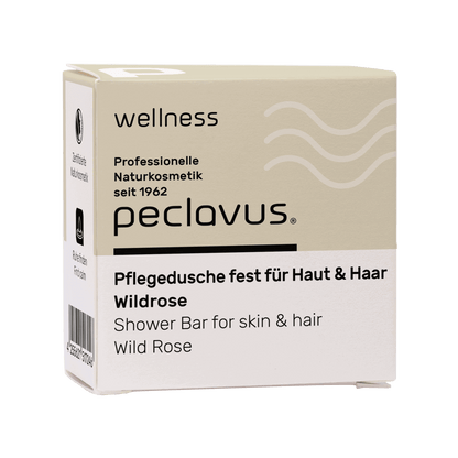 Peclavus wellness Pflegedusche fest 2-in-1 für Haut &amp; Haar, Wildrose 30 g
