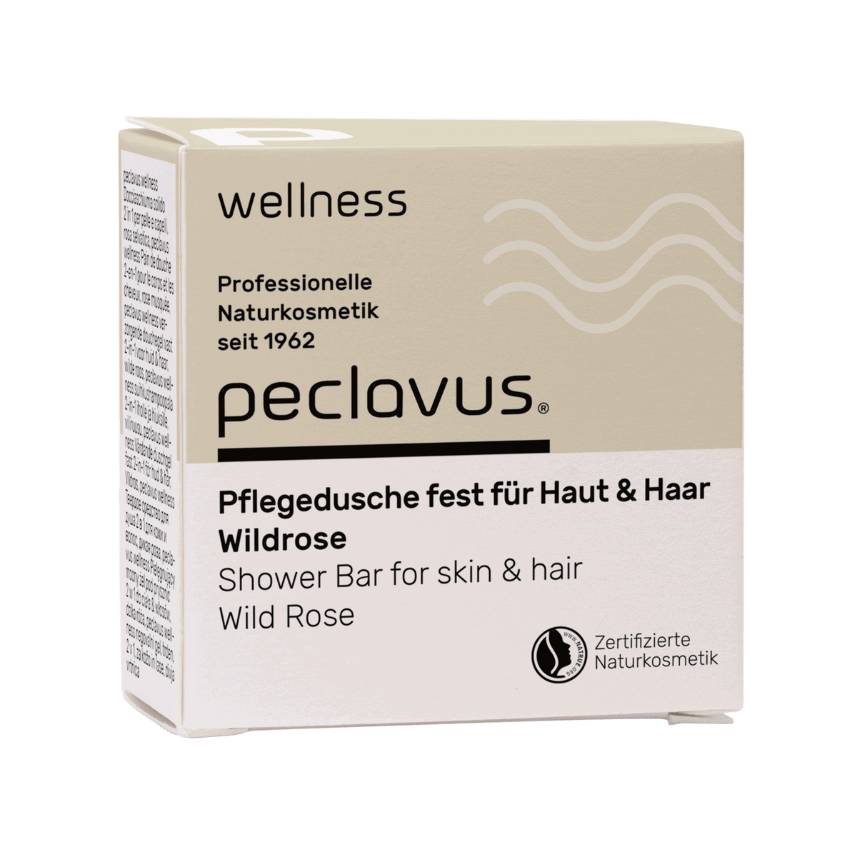 Peclavus wellness Pflegedusche fest 2-in-1 für Haut &amp; Haar, Wildrose 80 g