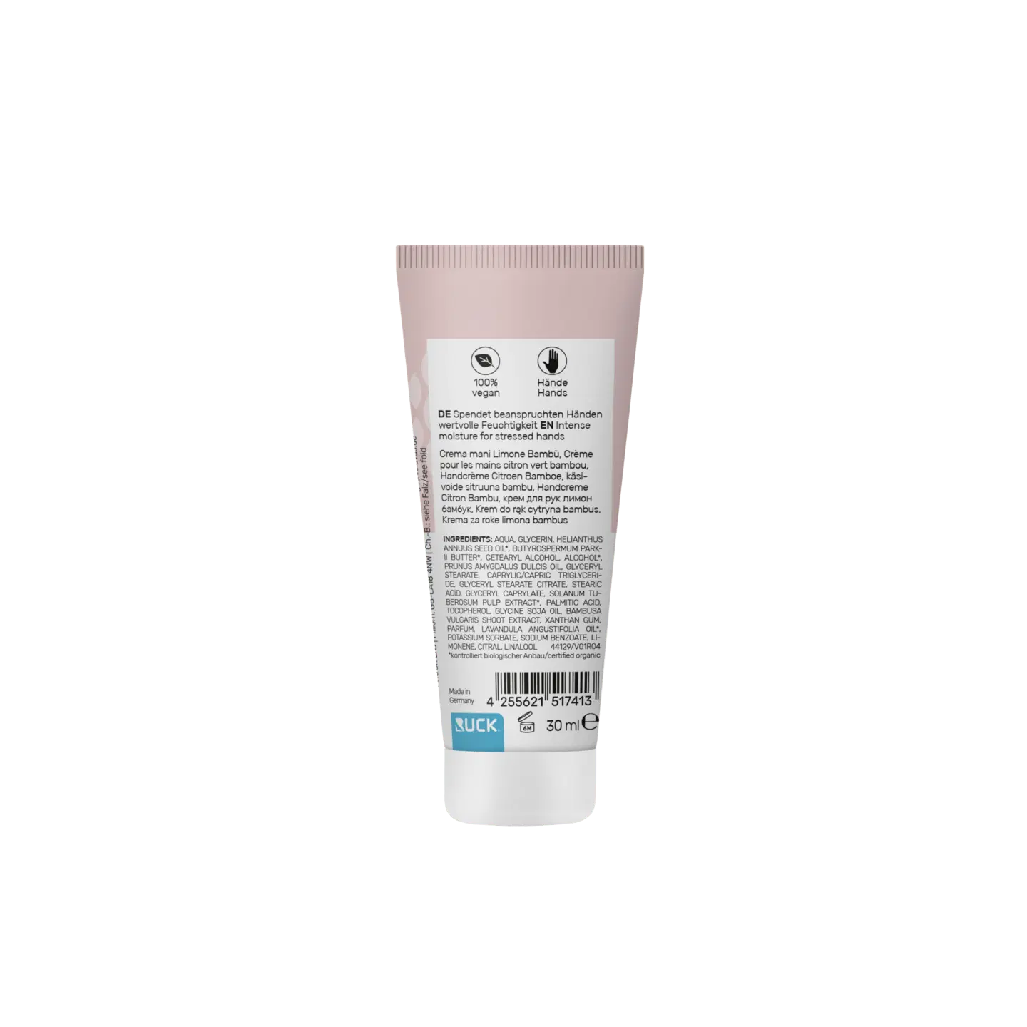 Peclavus hand Handcreme Lemon Bambus | Feuchtigkeit spenden 30ml