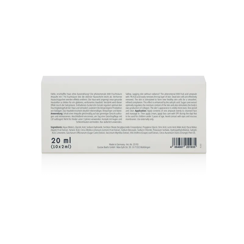 BAEHR BEAUTY CONCEPT Ampulle AHA Fruchtsäure 7 %, 1 Pack (10 Ampullen à 2 ml)