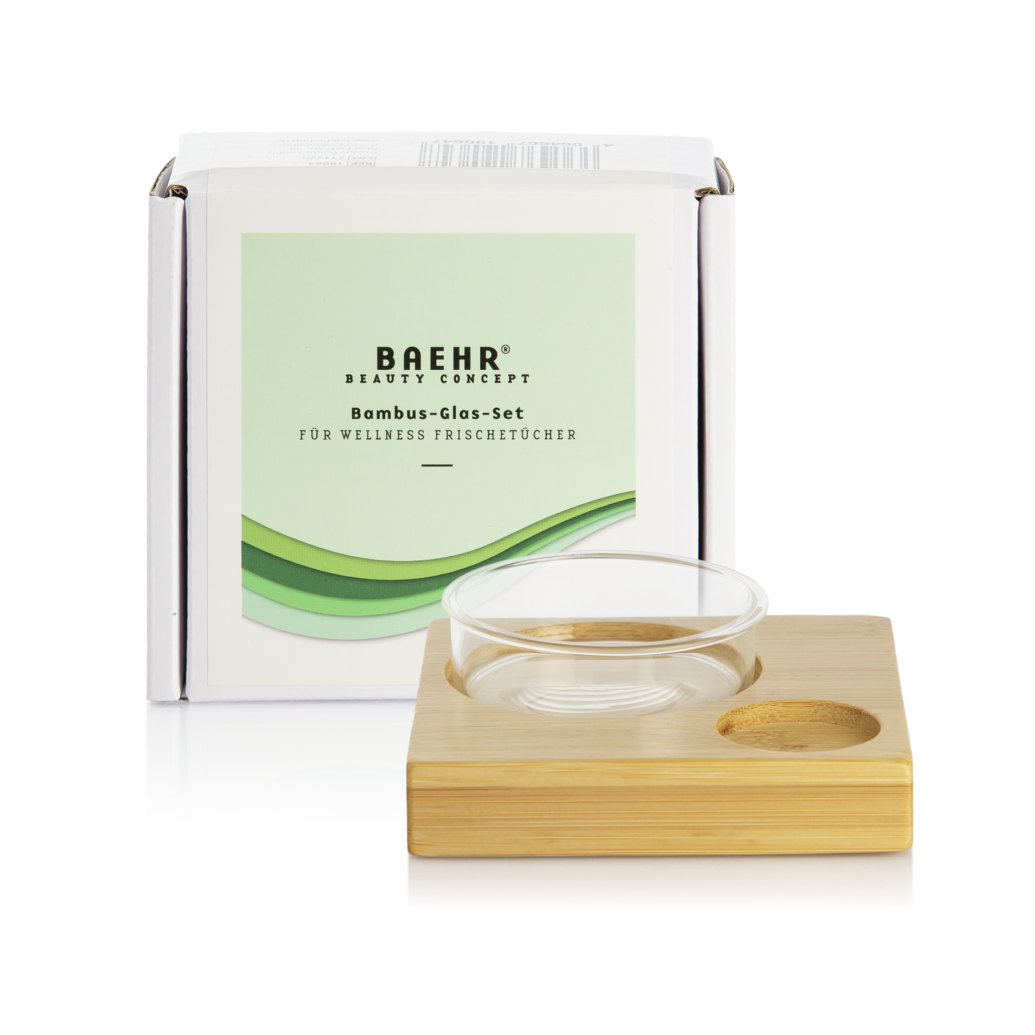 BAEHR Bambus-Glas-Set für Wellness Frischetücher