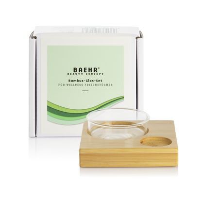 BAEHR Bambus-Glas-Set für Wellness Frischetücher