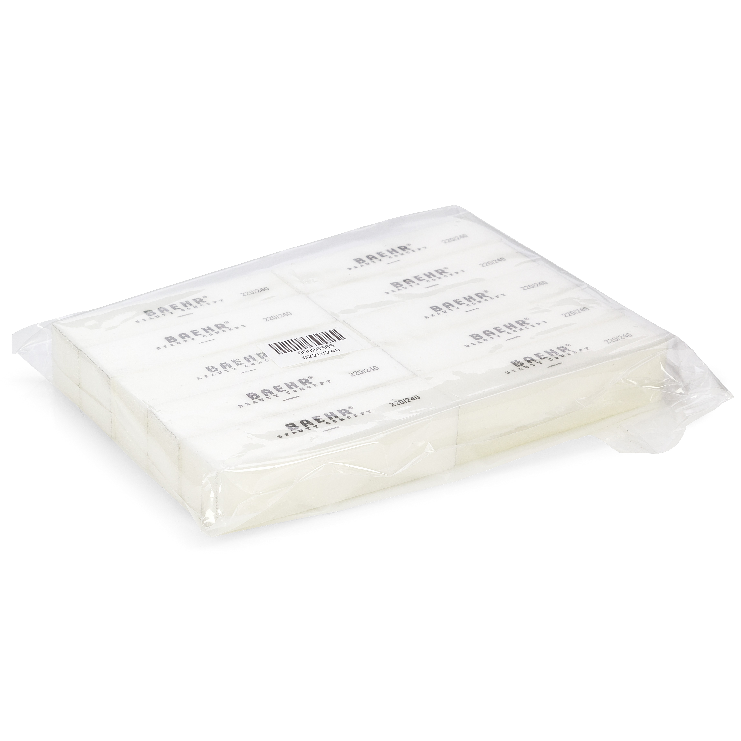 BAEHR BEAUTY CONCEPT Feilblock weiß, Körnung 220/240 10 Stk.